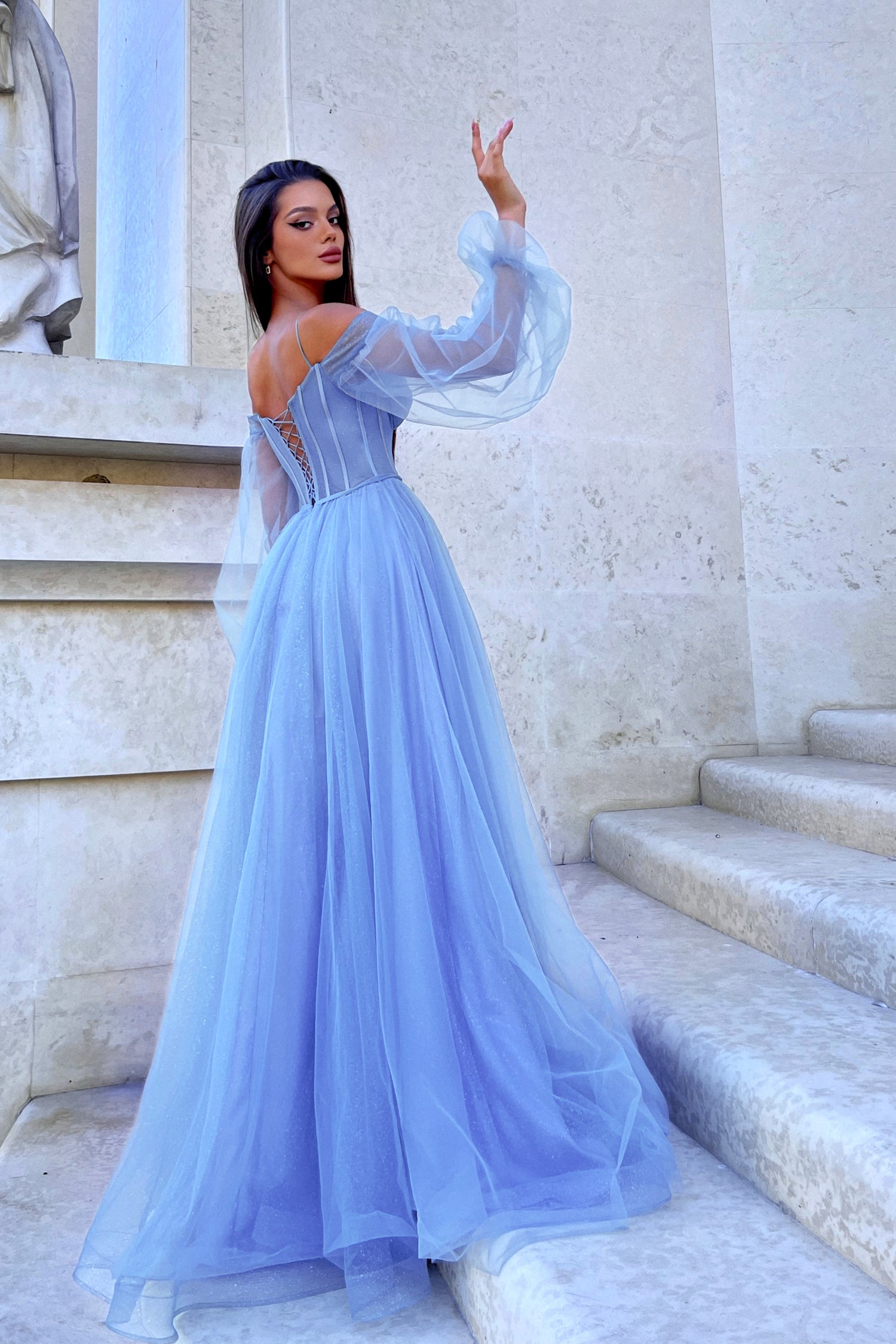 burgundy/royal blue/pink Long Sleeves Lace and tulle wedding dresses ball  gown with train PL0211 | Ball gowns, Ball dresses, Prom dresses long with  sleeves